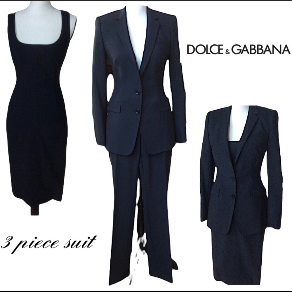 SOLD Dolce & Gabbana 3 pc Suit Sz 40/4